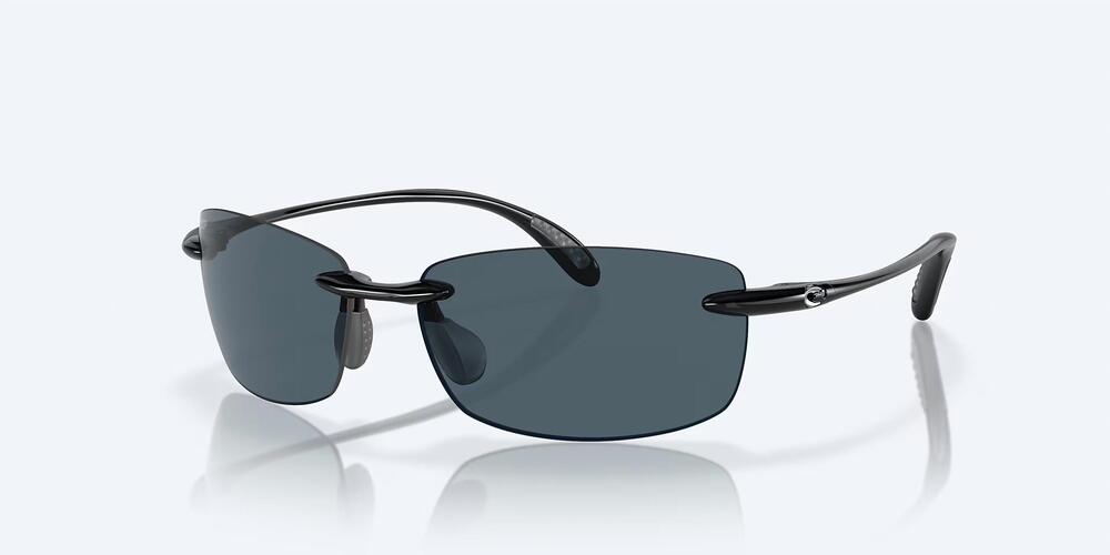 NEW COSTA DEL MAR unisex ballast polarized sunglasses in black frame gray 580p